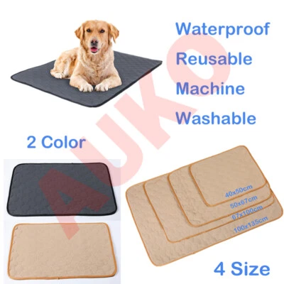 Washable Pet Dog Cat Puppy Training Pee Reusable Pads Cushion Mat Bed Absorbent