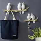 Wall Mounted Coat Rack Resin Branch Hanger Hooks For Coats Hats Keys Towels and