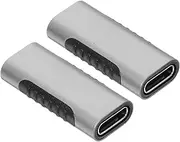 SHINEOFI 2pcs USB C Adapter Type C Female to Female Extender High Speed Data Transfer Charging Ergonomic Design Computer Accessory for Laptops and Devices