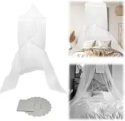 Mosquito Net for Bed,Bed Canopy Mosquito Net for Queen King Size Bed,Dome Mosquito Netting Bed Tent for Adult Beds (White, 1.5-1.8M/5-6FT)