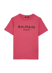 Balmain Kids Logo-appliquéd Cotton T-shirt (4-10 Years) - Pink Fuchsia - 10YR (10 Years) 10YR (10 years)
