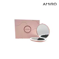 在飛比找momo購物網優惠-【AMIRO】LED燈 隨身化妝鏡 粉色(化妝鏡 隨身鏡 L