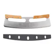 Ozoffer Kitchen Stainless Steel Pizza Cutter Rocker Blade Slicer 35CM +Protective Cover
