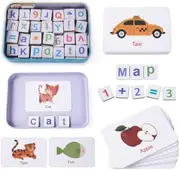 Wooden Magnetic Letters Numbers Alphabet Fridge Magnets Educational Toy Set Preschool Learning for 3 to 5 Years Kid Toddler