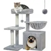 PEQULTI Small Cat Tree, [28.5''] Cat Tower for Indoor Cats, 2 Styles Cat Activit