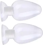 MUCKLILY 2pcs Conical Sample Glass Bottles for Laboratory Use Vial Storage with Smooth Surface and Flat Bottom Design for Displaying Unique Study Results