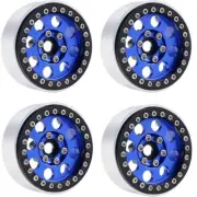 Power Hobby B2 Aluminum 1.9 Beadlock Wheels 9mm Hubs Blue for 1/10 Rock Crawler