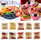 Skewer Food Fruit Cocktail Decor Handmade Toothpicks Fruit Sticks Bamboo Picks