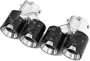 Car Exhaust Tip Carbon Fiber Four Exhaust Tip Compatible For BMW M340i G20 G21 2019-2024 Muffler TailTip Exhaust System(Carbon Fiber F)