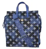 NEW MCM Visetos Nylon Top Zip Tote