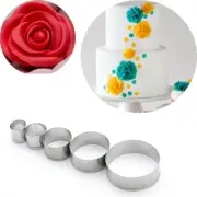 5Pcs DIY Round Polymer Clay Cutter Molds Pottery Ceramic Cutting Mould Tool3_UU