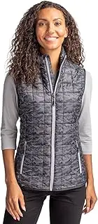 [Cutter & Buck] Women's Rainier Primaloft Eco Insulated Full Zip Printed Puffer Vest