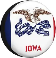 Iowa State Flag Tire Cover,Wheel Cover All-Weather Protection for Trailer,SUV,Truck &More,14 15 16 17 Inches