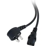 DOSS K9-3MTR Iec C13 Power Lead - 3M Right Angle Power End - Black Flexible 3X 0.75Mm Power Cord