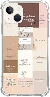 Joktruay God Verses Collage Phone Case Compatible with iPhone 15, Aesthetics God Quotation Collage Teen Girl Boy Silicone Shockproof TPU Bumper Case for iPhone 15