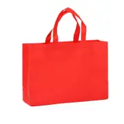 100PCS Reusable Non Woven Shopping Bags Eco Friendly Washable Tote Bags Red
