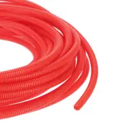 100ft 1/2 Inch Red Wire Loom Split Tubing Cord Protectors Flexible Conduit