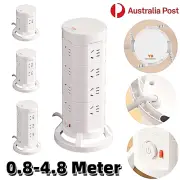 Power Board Socket Strip Adaptor 4-16 Outlet Port Surge Protector Switches 4.8M