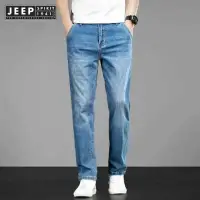 在飛比找蝦皮購物優惠-Jeep SPIRIT 1941 ESTD 男士牛仔褲直筒寬