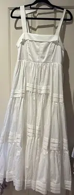Aje White Maxi Dress Size 10 Brand New With Tags