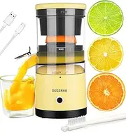 DUSENHO Electric Juicer Rechargeable - Citrus Juicer Machines with USB and Cleaning Brush Portable Juicer for Orange, Lemon, Grapefruit