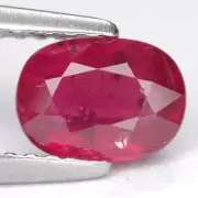 1.1 Ct. Lustrous Royal Red Unheated Ruby Gem WITH GLC CERTIFY