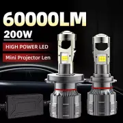 2x H4 H7 H11 9005 9006 LED Headlight Bulb Mini Lens Projector High Low Beam