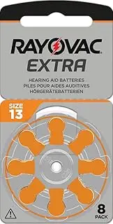 40 x RAYOVAC Extra Hearing Aid Batteries Type 13 - PR48 - Colour Code Orange - 1.45 Volt - Pack of 40 (5 x 8 Batteries)