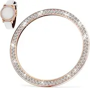 KOMBIUDA Rhinestone Watch Case Protector for Watch Double Ring Design Stylish Screen Protector Cover Scratch Bump Resistant Fit for Daily Wear