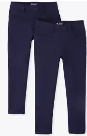 NEW The Children's Place Girls 2 Pack Stretch Bootcut Chino Pants Size 6