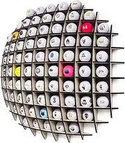 Golf Ball Display Case in The Shape of a Ball, Golf Ball Holder Will Hold up to 78 Golf Balls, Great for Collectors!