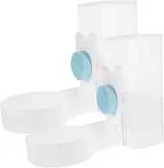 TOBBOMEY 2pcs Automatic Pet Feeder Dispenser Hanging Type Pet Dog Water Food Container for Cats and Dogs Easy Install Clean Durable Design