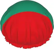 Bulgarian Flag Print Various Activities Shower Cap Reusable Soft And Lightweight Bath Hair Cap Long Hair