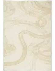 [Miss Amara] Kabir Abstract Washable Rug in Cream