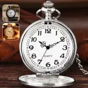 Vintage Retro Pocket Watch Chain Mechanical Roman Numerals Quartz Watch.·