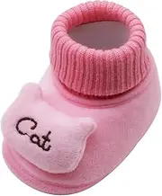 [Generic] Boots Girls Sole Shoes Soft Plush Winter Baby Cat Infant Warm Baby Shoes Kids High Tops