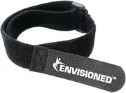 Velour Cinch Straps 1" x 30" - 8 Pack, Soft Touch Microfiber Reusable Hook and Loop