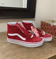 VANS Sk8 Hi, Formula One, Mens Size 4.5 / Women’s 6, Red / White VN000TS9GYK