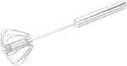 Cabilock Semi Automatic Stainless Steel Eggbeater Kitchen Whisk Tool for Easy Mixing of Eggs and Flour Hand Mixer with Comfortable Grip for Cooking