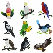 3D Birds Metal Wall Art Australian Bird Hanging Decor for Home and Garden