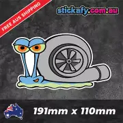 Turbo Snail Sticker Funny Laptop Car Window Bumper 4x4 Decal JDM Aussie Cute