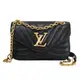 Louis Vuitton LV M20687 NEW WAVE PM 絎縫小牛皮翻蓋肩斜鍊包.黑