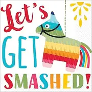 Amscan Fiesta Let's Get Smashed Beverage Napkins 16 Piece