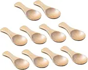 UTHCLO Pc Wooden Salt Spoon Mini Milk Powder Scoop Short Handle Ice Cream Spoon Teaware Accessories