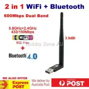 USB bluetooth V4.0+Dual Band Wireless AC WiFi Adapter 2in1 Dongle 3.5dBi antenna