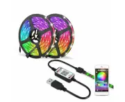 1Meter Multicolor Bluetooth USB RGB 60 LED Strip Lights IP65 Waterproof 5050 12V