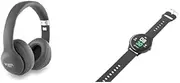 Vieta Pro Swing Over Ear Bluetooth Headphones (Black) with Vieta Pro Move Smartwatch (Black) Bundle