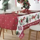 Reusable Christmas Tablecloth 5 X 6 FT Rectangle Table Cover Polyester P3E8
