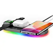 3 in 1 15W Fast Wireless Charger for iPhone-Black