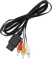 1 x AV Video Cable Replacement Cable, Compatible with Nintendo 64 N64/GameCube/SNES AV Cable Replacement Cable